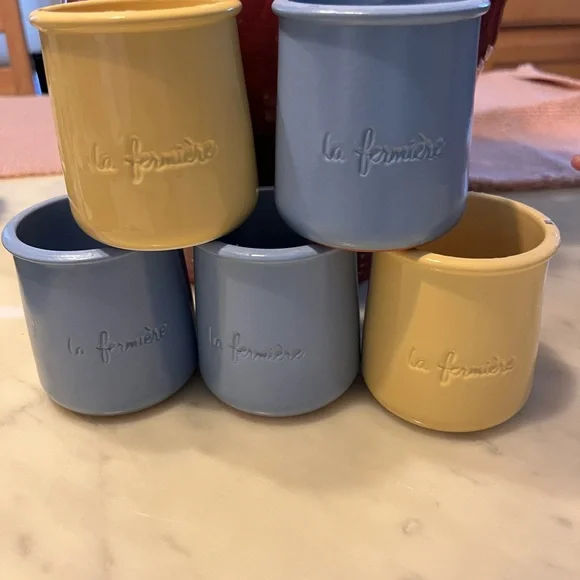 Set of (5) LA Fermièrepottery jar